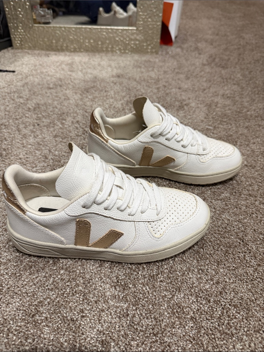 Veja Bicolor Leather Low-Top Sneakers